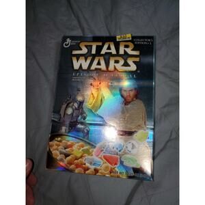Star Wars Episode 2 Cereall Box Unopened w/Obi-Wan Kenobi